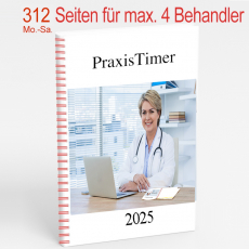 PraxisTimer 312 für 2025 (für max. 4 Ärzte/Behandler)