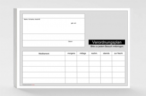 Verordnungen DIN A6, grau ohne Praxiseindruck (1 Block = 65 Blatt)