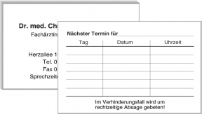 1.000 Termin-Visitenkarten (Ihre eigene Gestaltung)