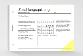 Quittungsblock für Zuzahlungen, neutral, DIN A6 quer