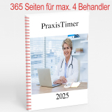 PraxisTimer 365 Seiten für 2025 (für max. 4 Ärzte/Behandler)